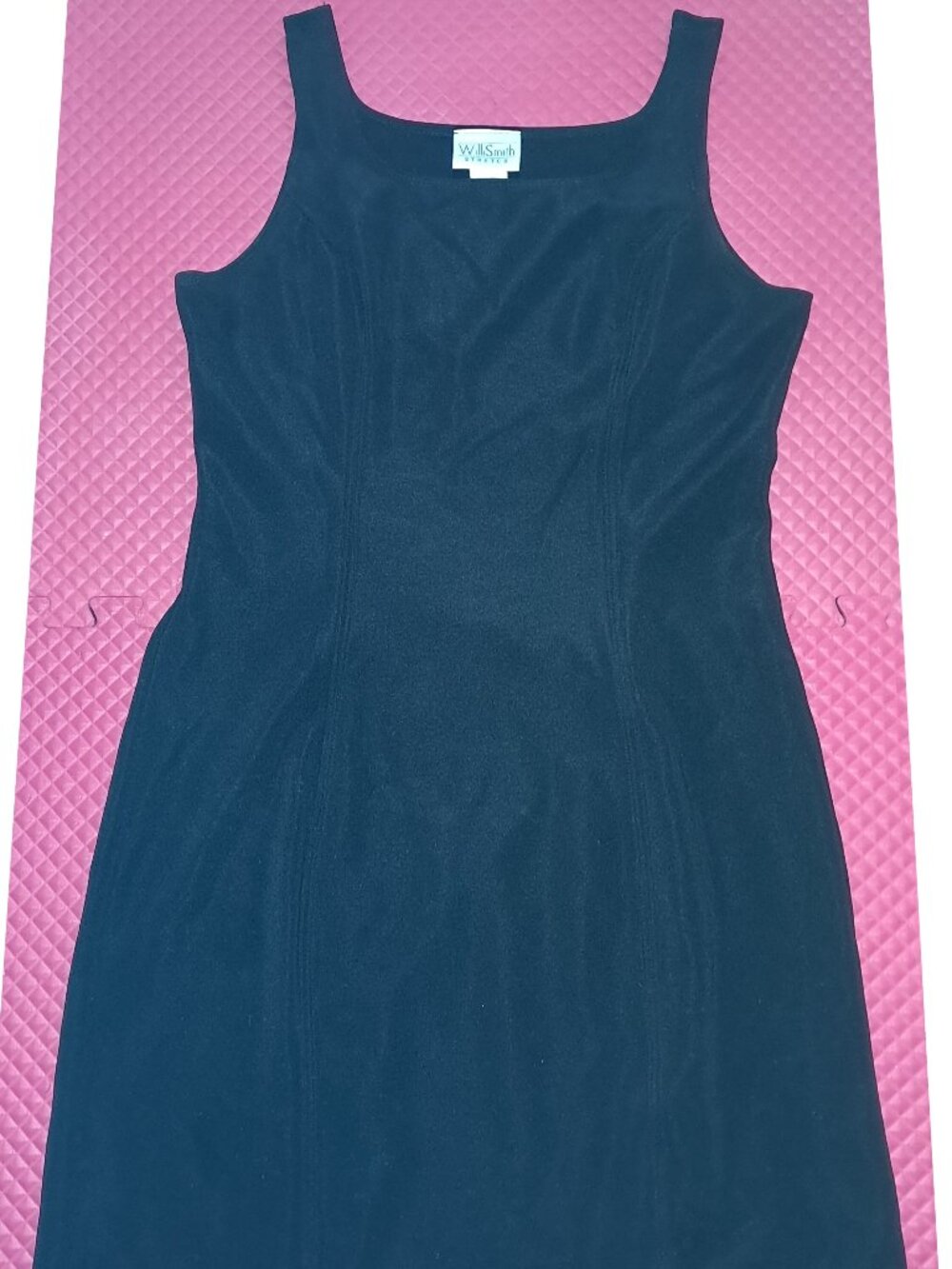 Willi Smith Light Weight Elegant Princess Line Stretch Polyester Black Dress